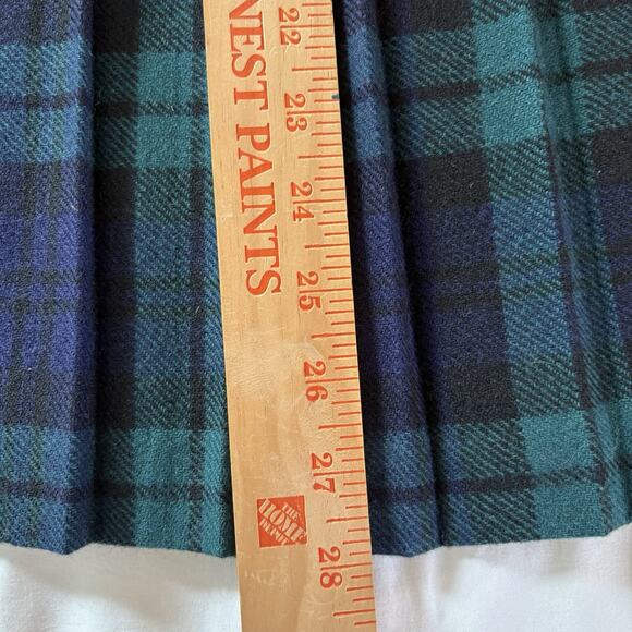 Vtg Laird Portch of Scotland Black Watch Tartan Plaid Wrap Skirt Wool Waist 28” - Picture 11 of 11